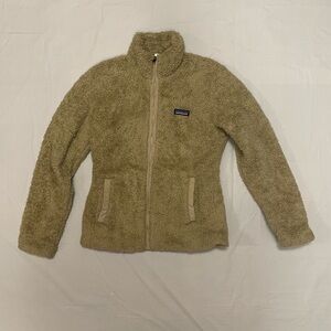 Patagonia Womens Los Gatos Fleece Jacket Full Zip Size Small Beige Tan